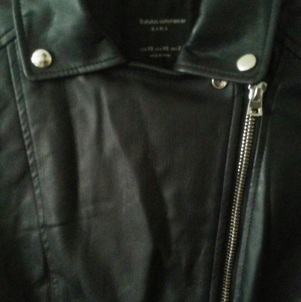 NWOT Zara Trafaluc Size XS Black Moto Jacket - Picture 4 of 6